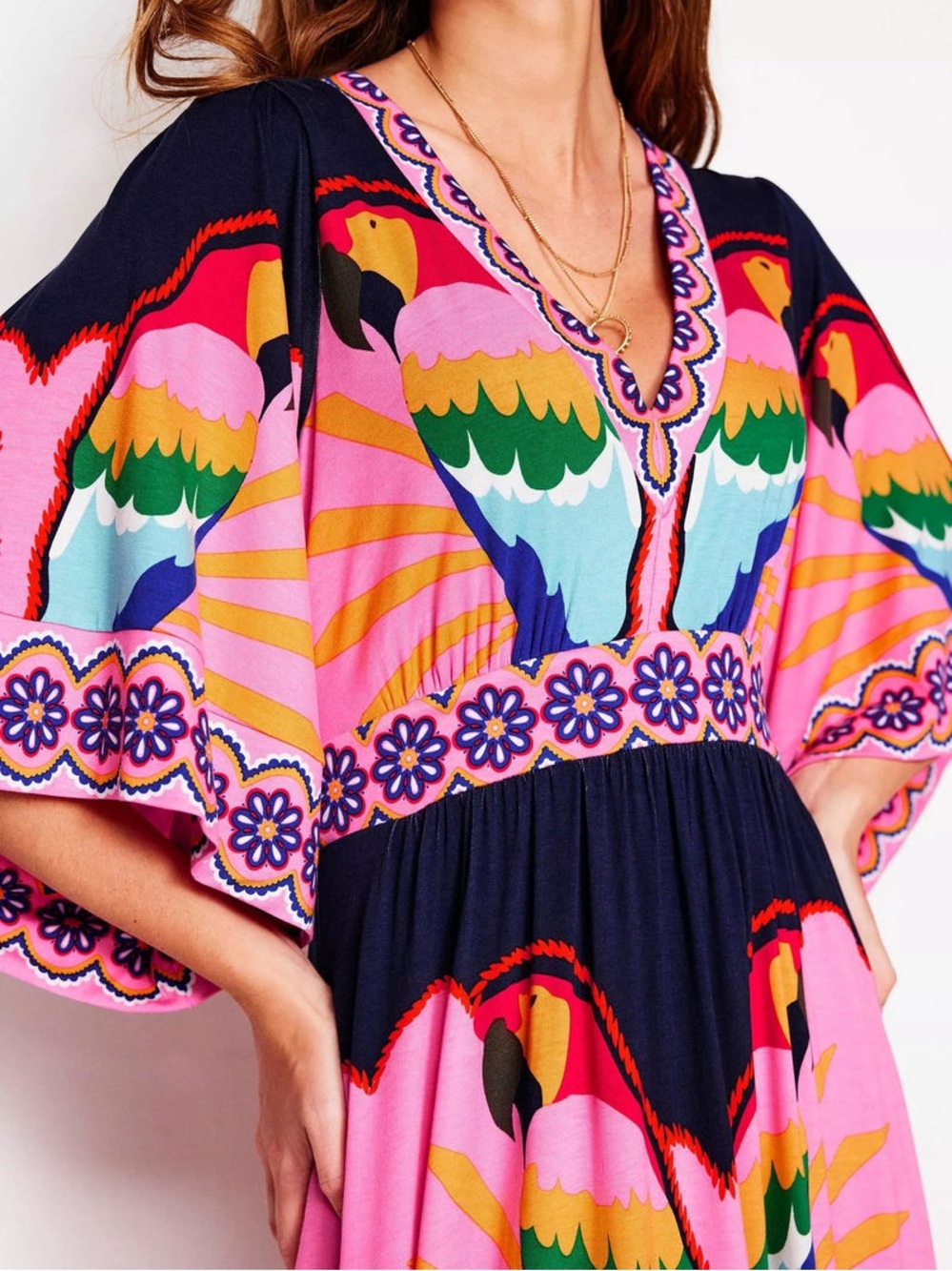 Boden Maya Kimono Jersey Knit Maxi Dress - Picture 4 of 5